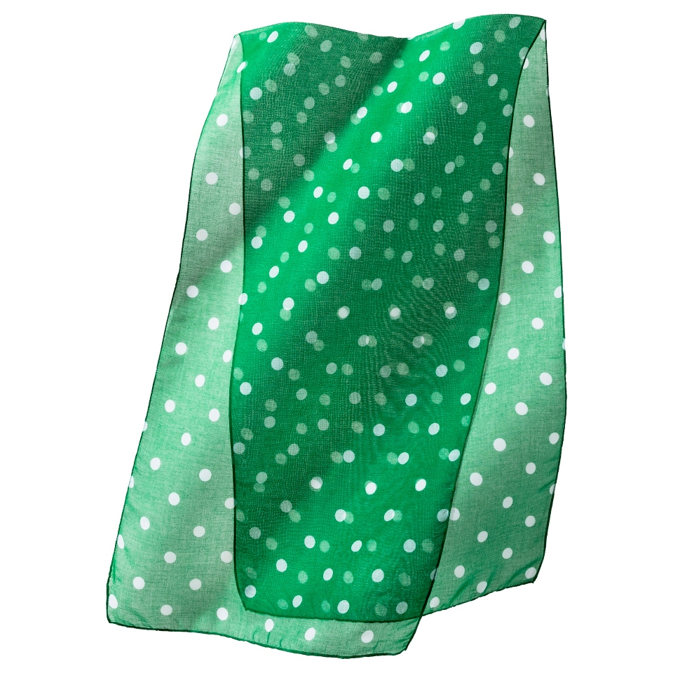 Xhilaration Polka Dot Fashion Scarf   Green