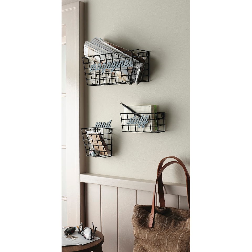 Wall Shelving Set Metal Wall Holder Set   Silver