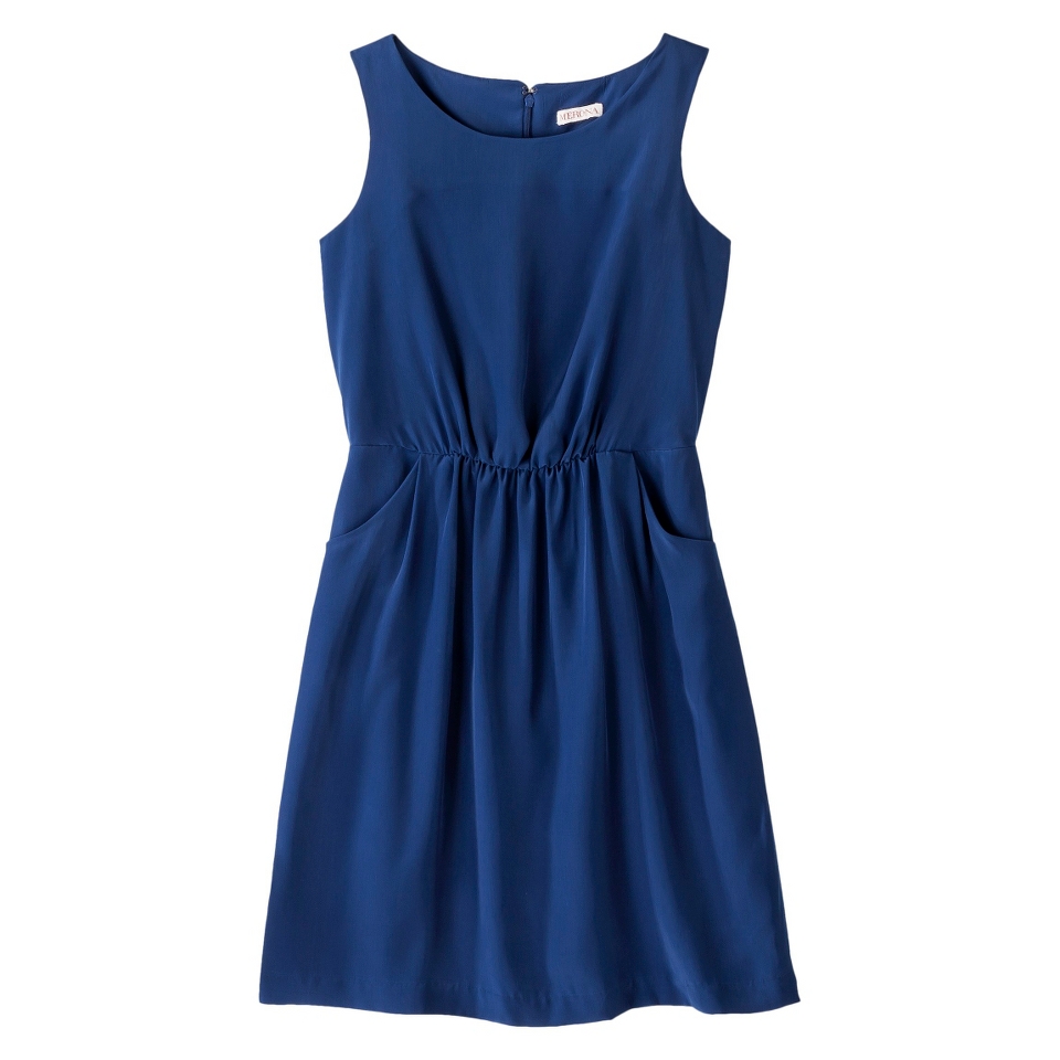 Merona Womens Woven Drapey Dress   Waterloo Blue   XL