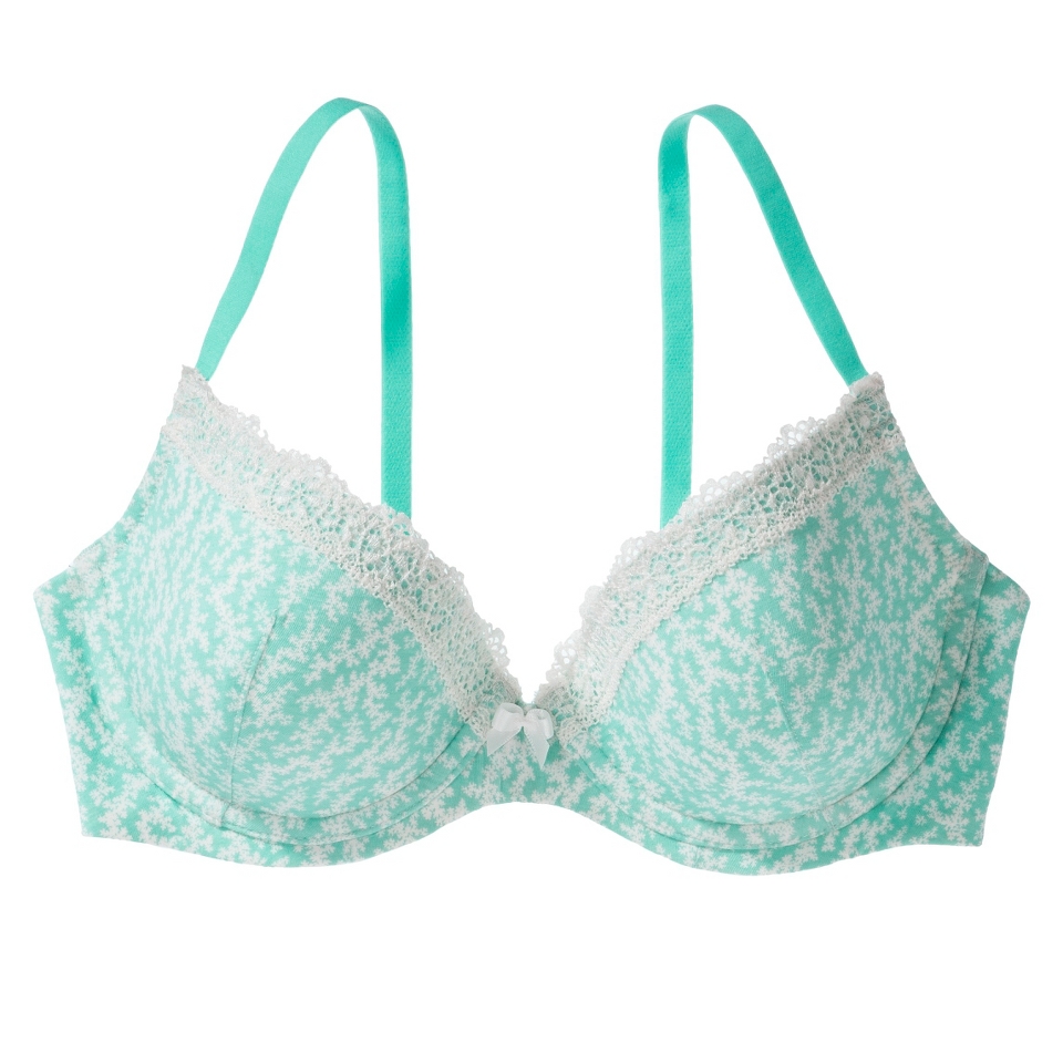 Gilligan & OMalley Womens Favorite Lightly Lined Cotton Demi Bra   Aqua 36C