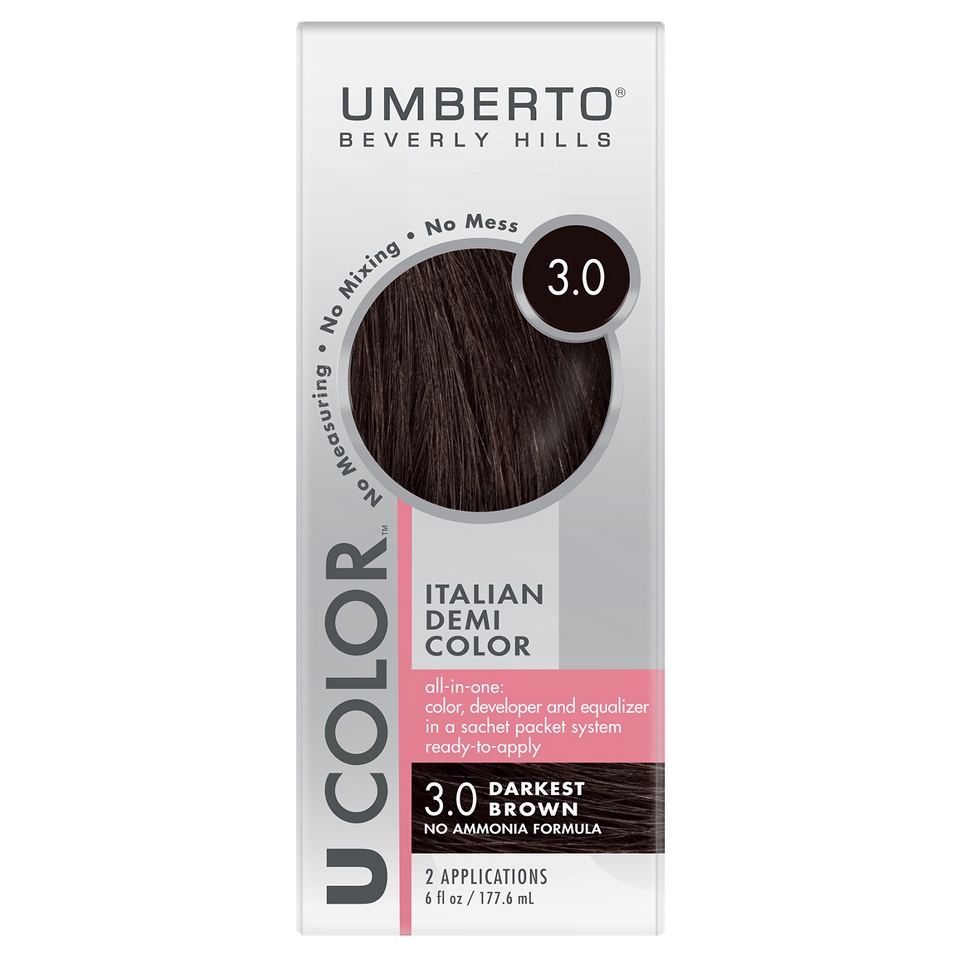 Umberto Beverly Hills U Color Italian Demi Hair Color   Dark Medium Brown 3.0
