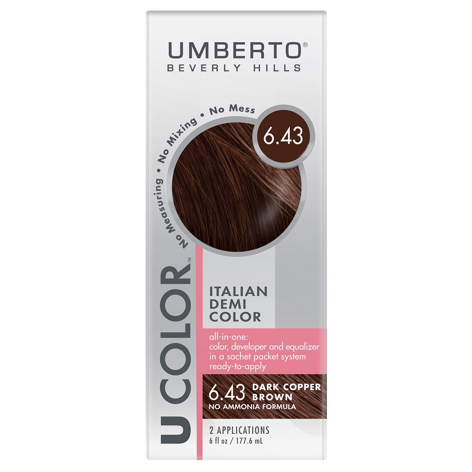 Umberto Beverly Hills U Color Italian Demi Hair Color   Dark Copper Brown 6.43