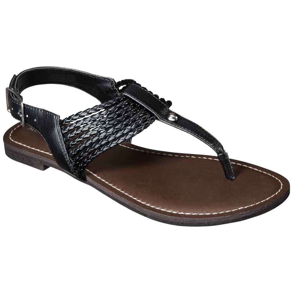 Womens Merona Erin Braided Sandals   Black 9