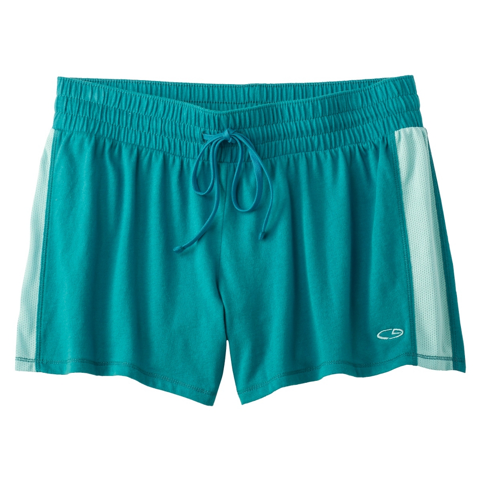 C9 by Champion Womens Jersey Short W/Mesh Inset   Vintage Teal XS