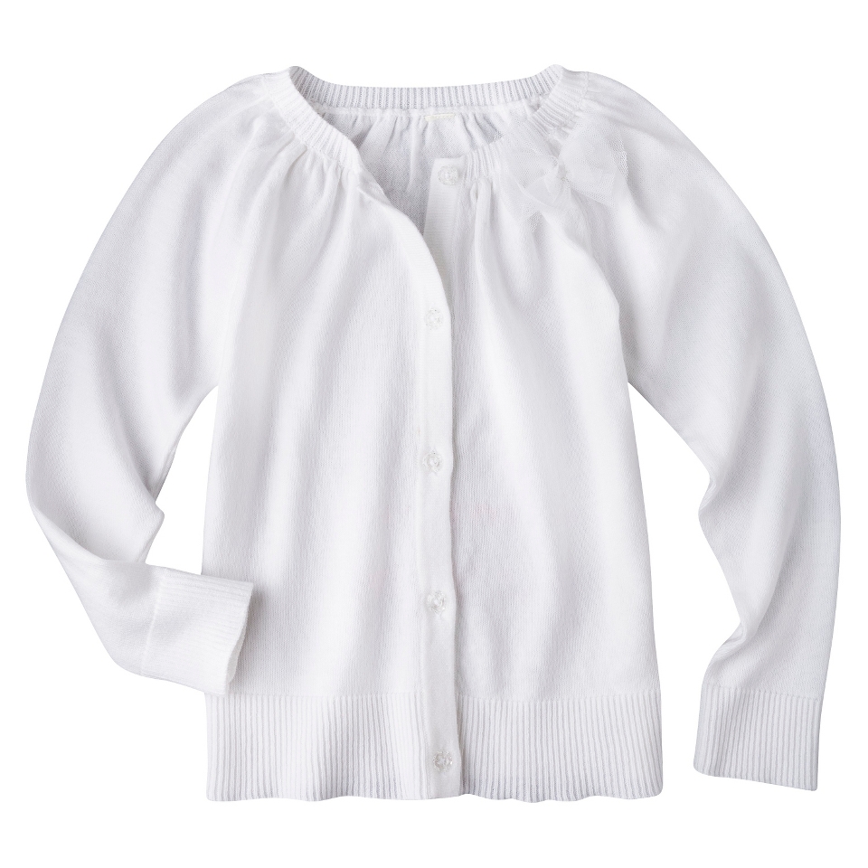 Cherokee Infant Toddler Girls Cardigan   White 4T