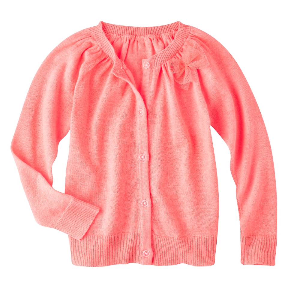 Cherokee Infant Toddler Girls Cardigan   Peach 5T