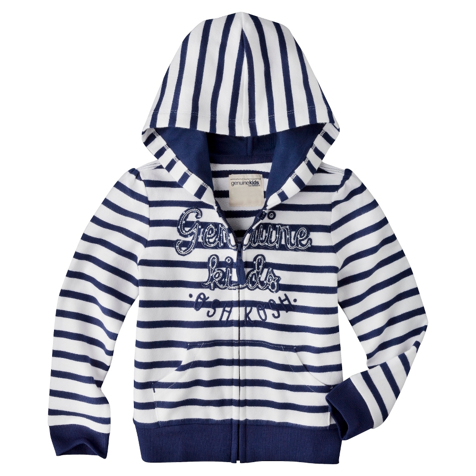 Genuine Kids from OshKosh Infant Toddler Girls Striped ZipUp Hoodie  