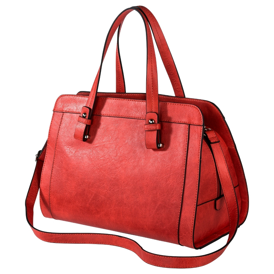 Merona Satchel Handbag with Removable Crossbody Strap   Red Orange