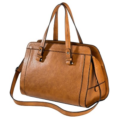 Womens Satchel Faux Leather Handbag with Removable Crossbody Strap Cognac – Merona™ – Target ...