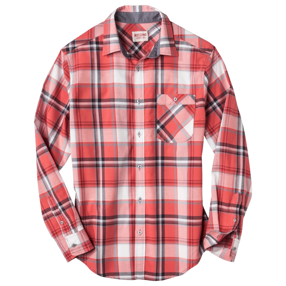 Mossimo Supply Co. Mens Button Down Shirt   Aura Red S