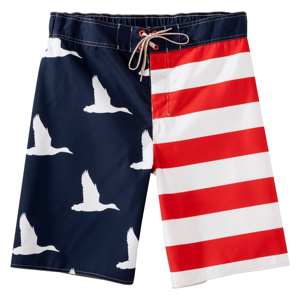 Mens 11 Duck Dynasty Red Stripe Boardshort   32