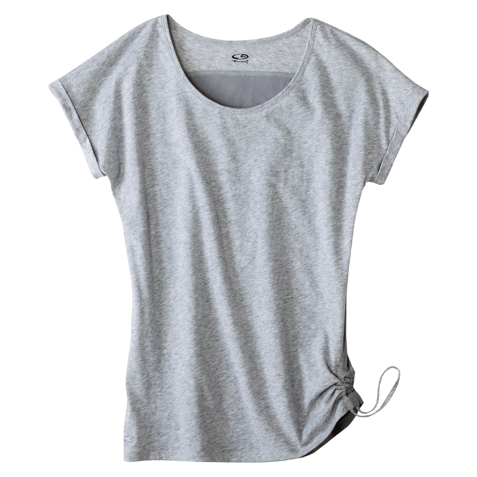 C9 by Champion Womens Yoga Layering Top With Side Tie   Heather Grey XS