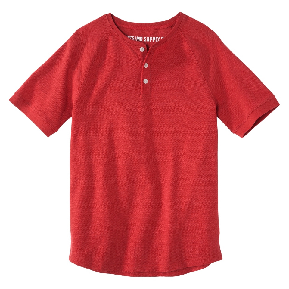 Mossimo Supply Co. Mens Short Sleeve Henley   Creole Red XXL