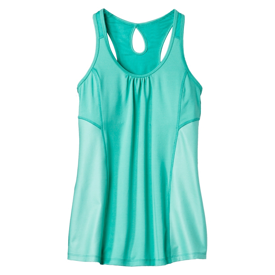 C9 by Champion Womens Sleeveless Keyhole Tank With Inner Bra   Vintage Teal L