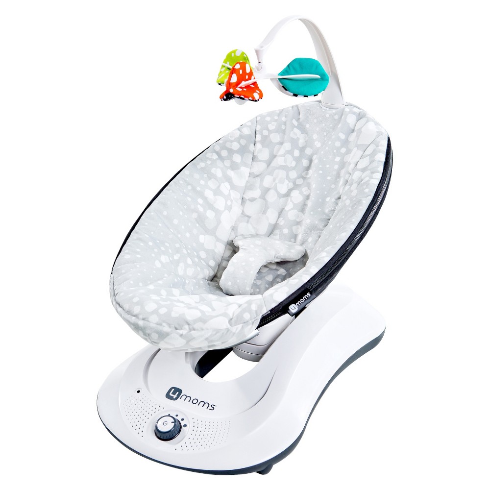 4moms rockaRoo Plush Swing - Silver, Silver Plush