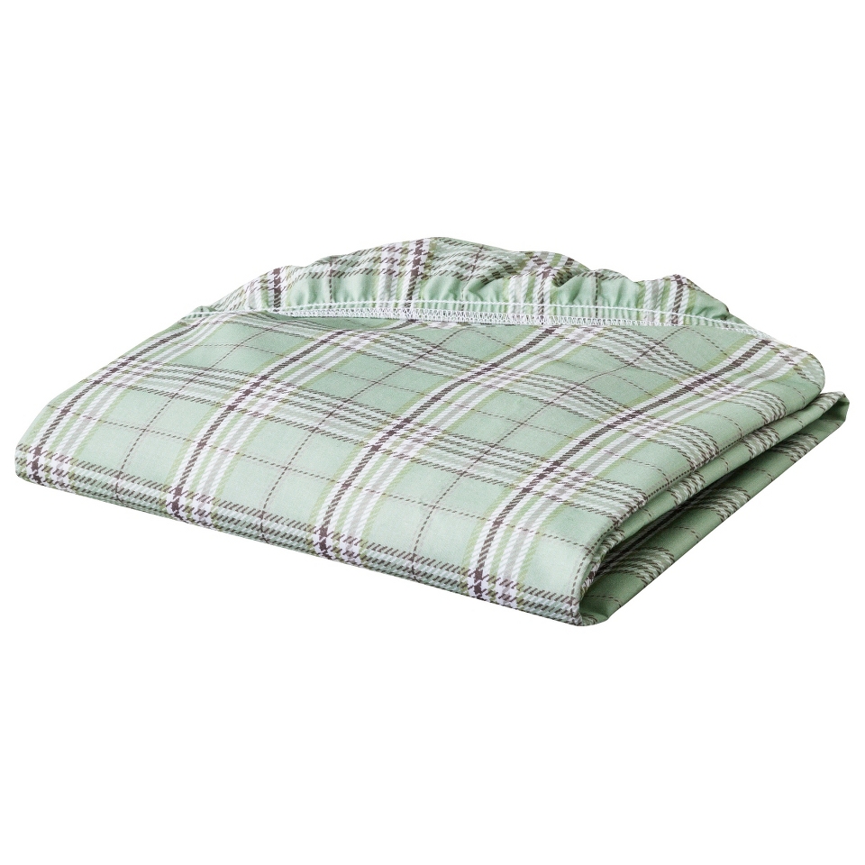 Eddie Bauer Sage Plaid Fitted Crib Sheet