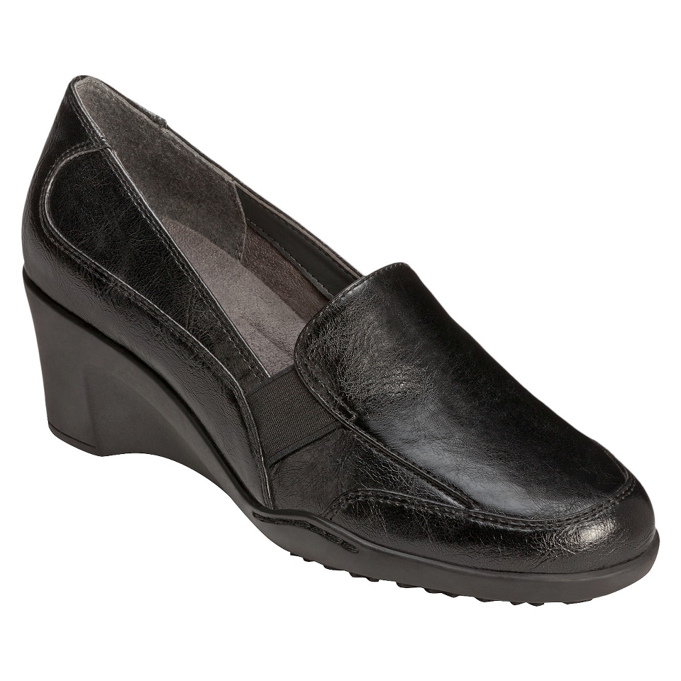 Womens A2 by Aerosoles Torque Wedge Loafers   Black 10