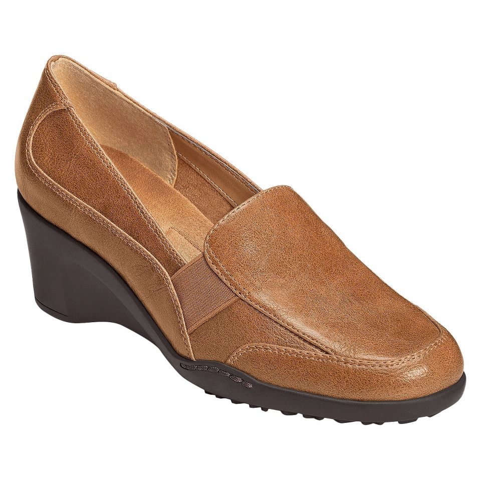 Womens A2 by Aerosoles Torque Wedge Loafers   Light Brown 5.5