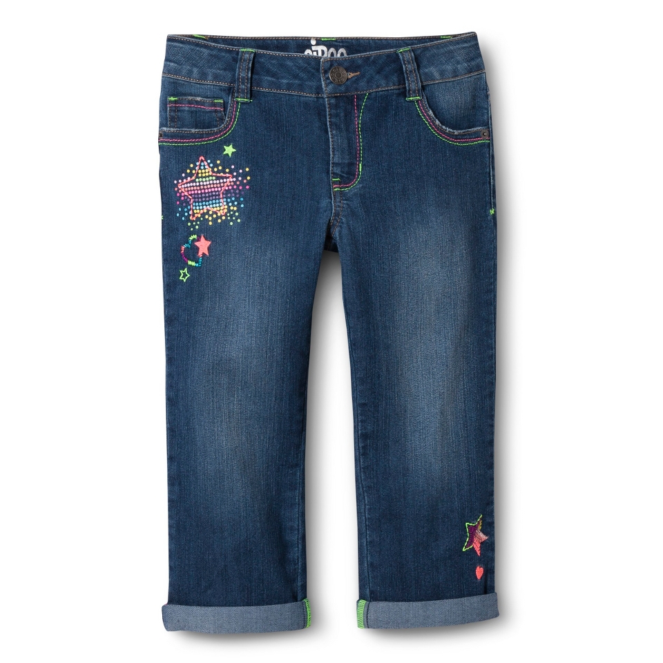 Circo Girls Embroidered Capri Pant   Stonewash 5