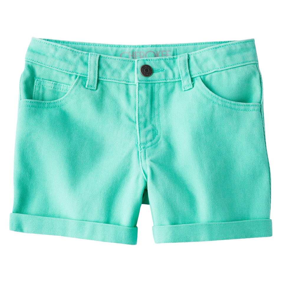 Cherokee Girls Jean Shorts   Iridescent Green XS