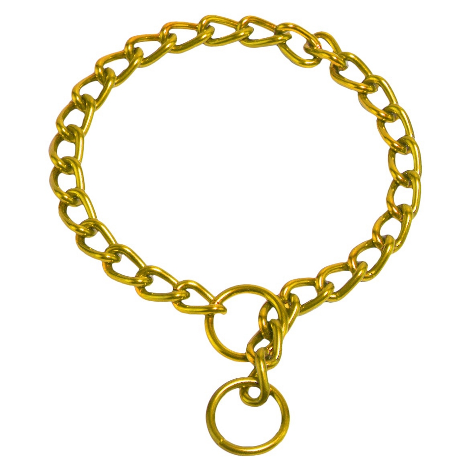 Platinum Pets Coated Chain Training Collar   Gold (22 x 4mm)