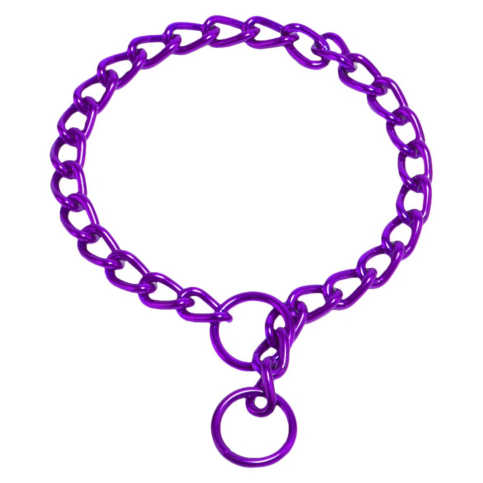 Platinum Pets Coated Chain Training Collar   Purple (22 x 2.5mm)