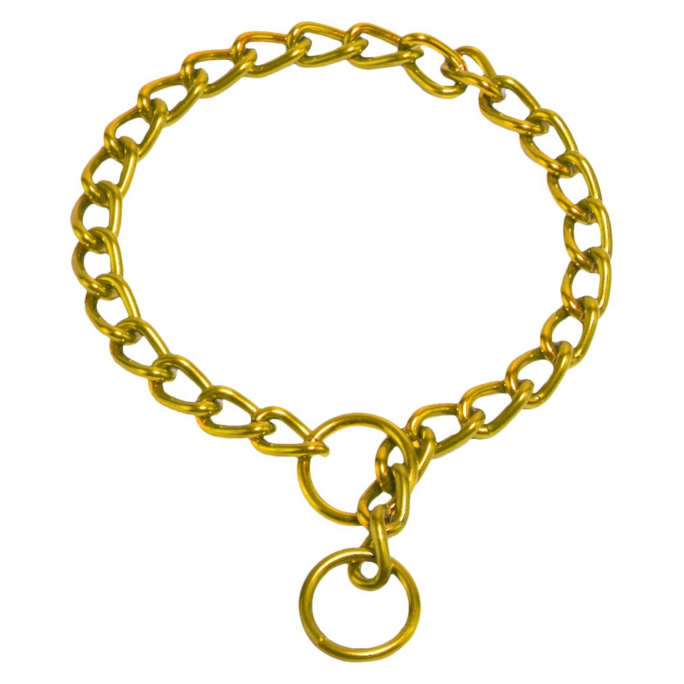 Platinum Pets Coated Chain Training Collar   Gold (22 x 3mm)
