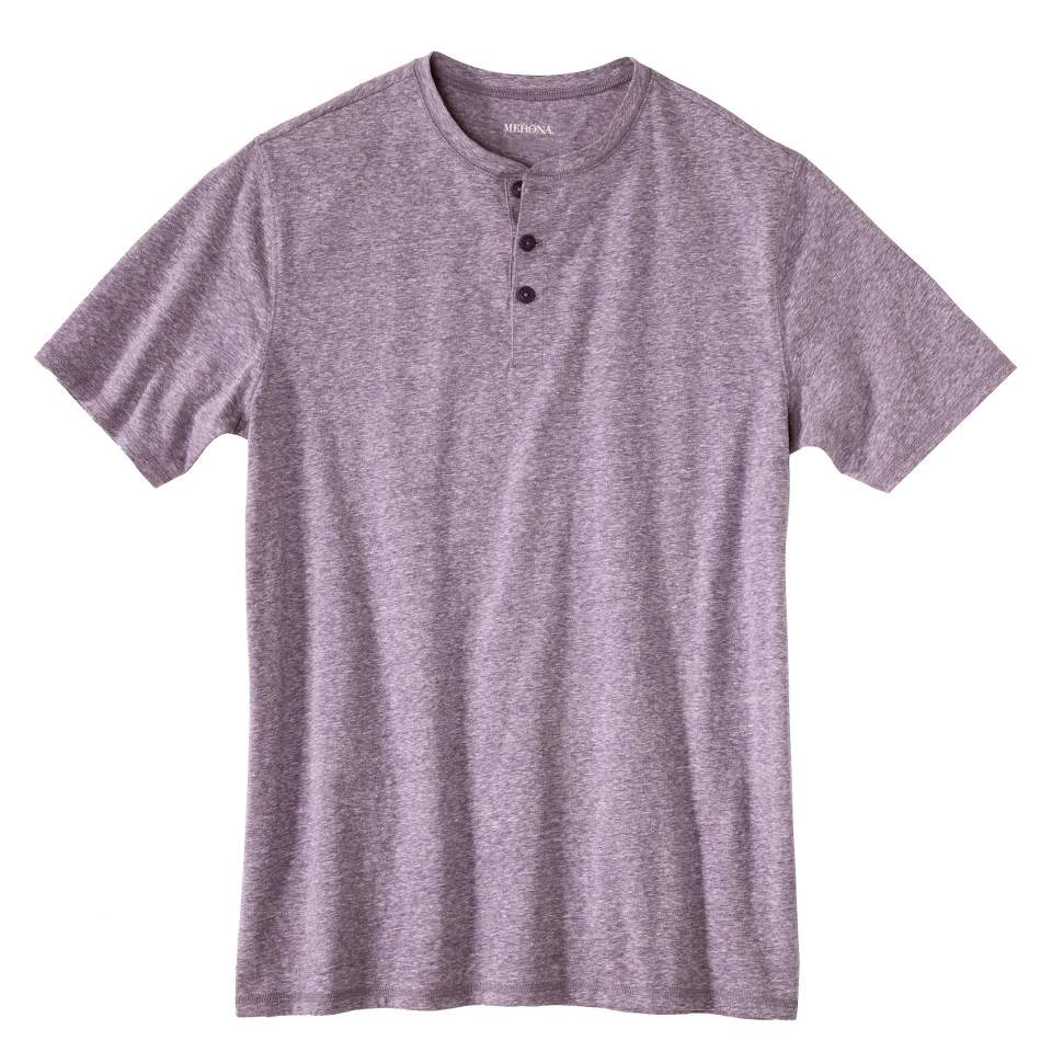 Merona Mens Henley Shirt   Shiny Plum XXXL Tall