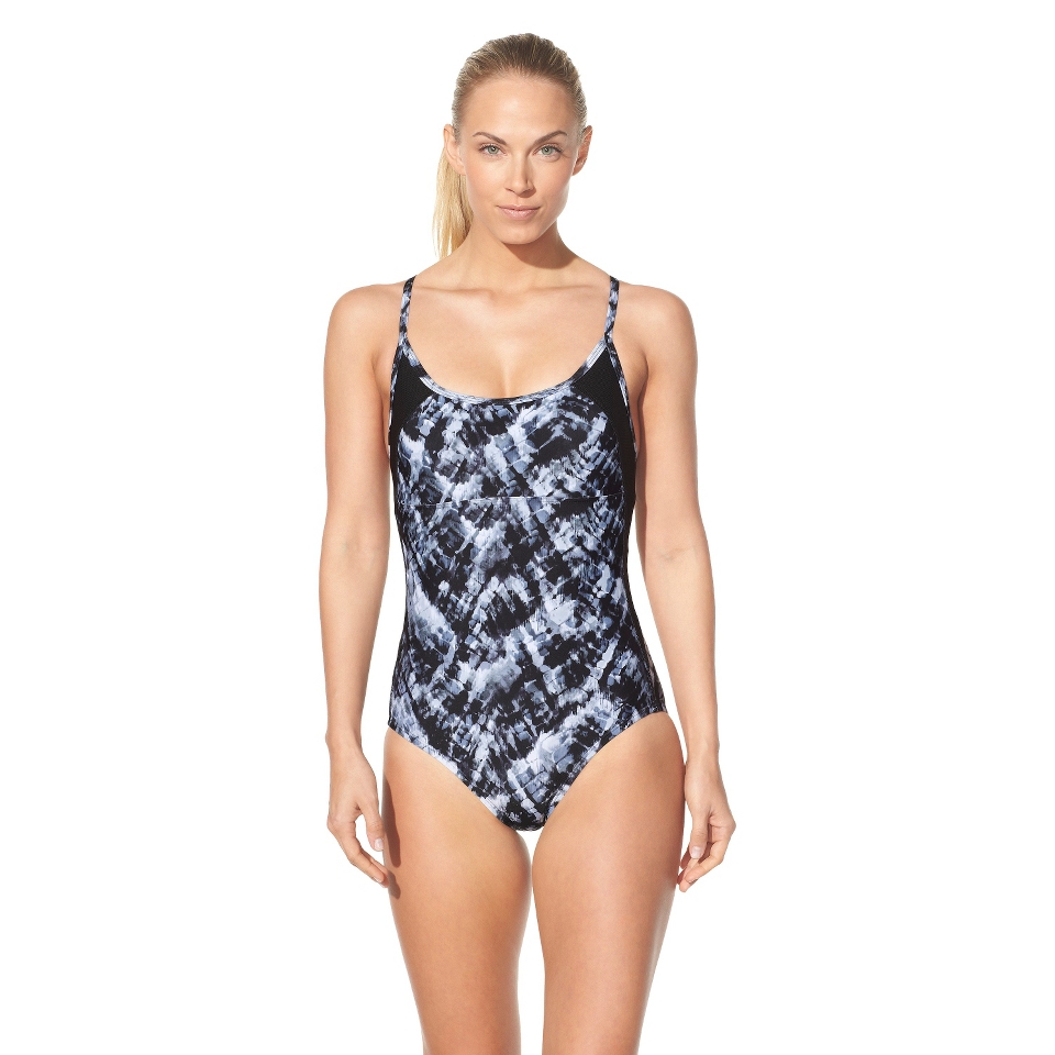 SPEEDO Thin Strap 1 Piece Swimsuit  Tie Dye Print 8