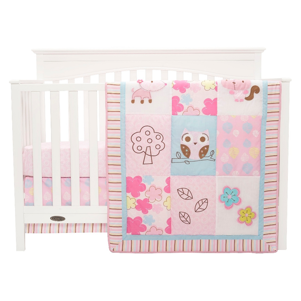 Graco Girl Woodland 3 Piece Crib Bedding Set