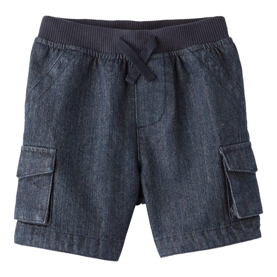 Cherokee Newborn Boys Denim Cargo Short   Blue 0 3 M