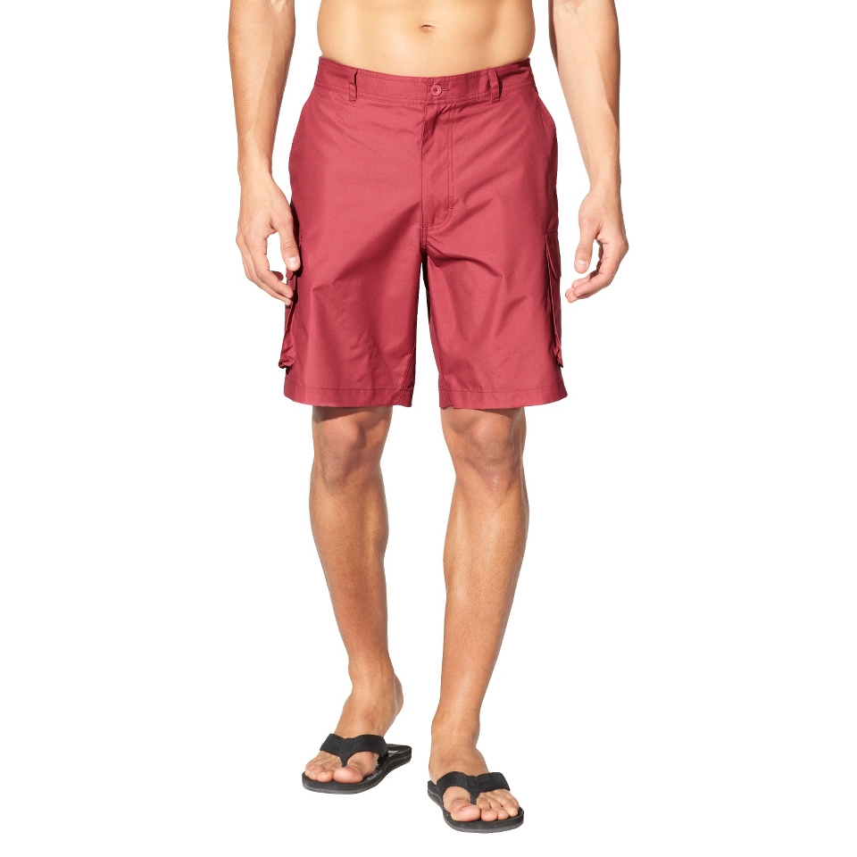 Merona Mens 9 Solid Hybrid Boardshort   Radish L