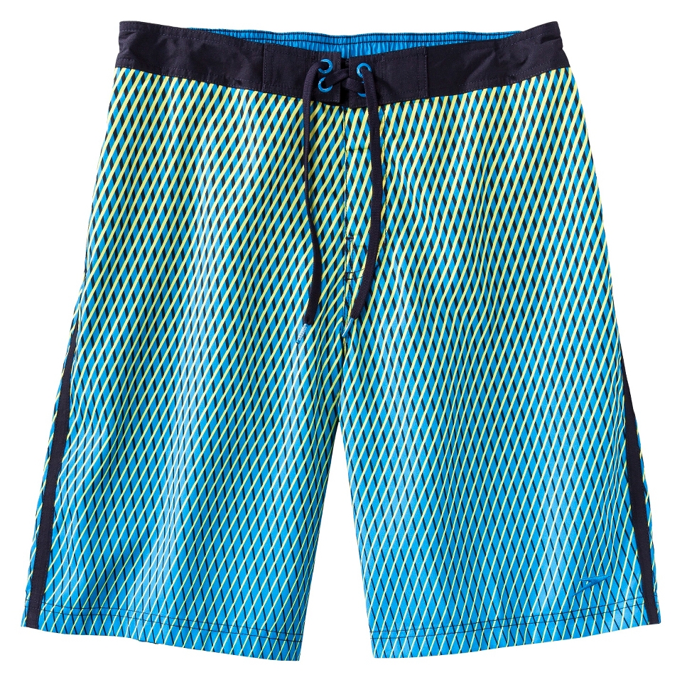 Speedo Mens 11 Diagonal Grid Boardshort   Blue L