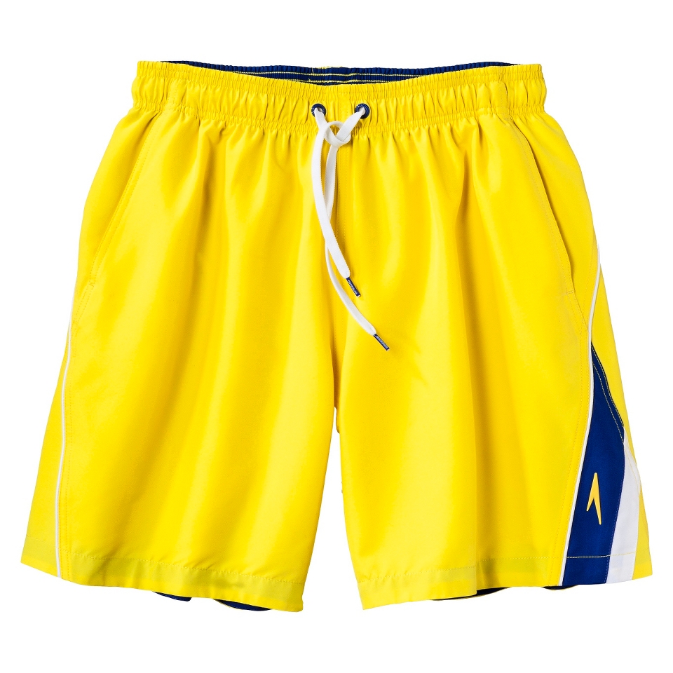 Speedo Mens 8 Nautical Stripe Swim Short   Yellow L