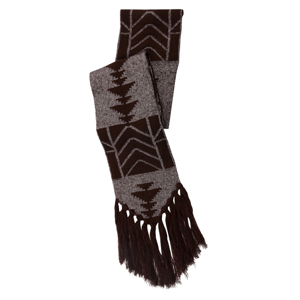 MUK LUKS Scarf with Fringe   Brown