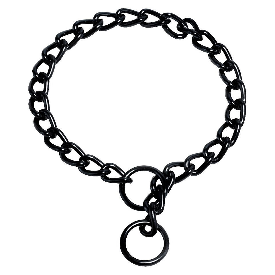 Platinum Pets Coated Chain Training Collar   Black (14 x 2mm)