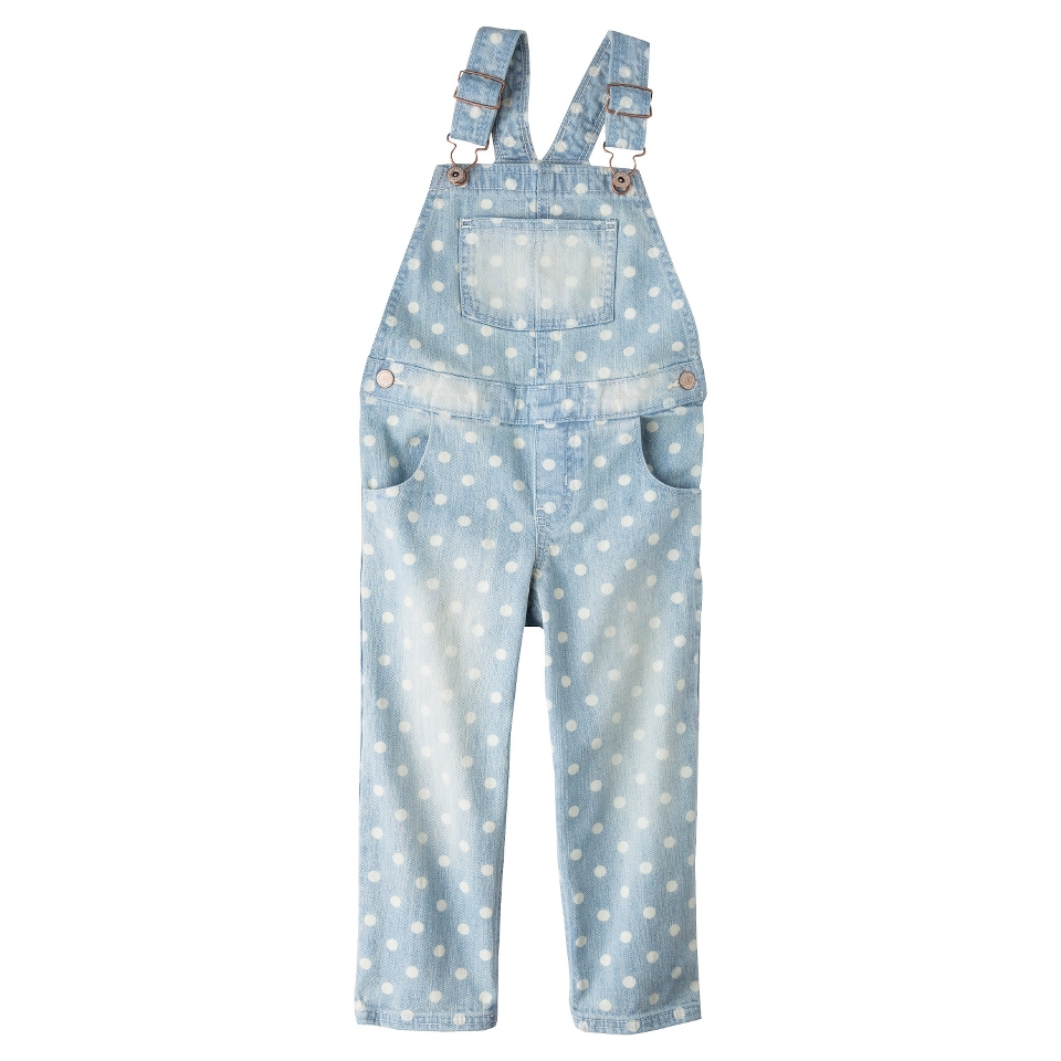 Genuine Kids from OshKosh Infant Toddler Girls Polkadot Overall   Blue 12 M