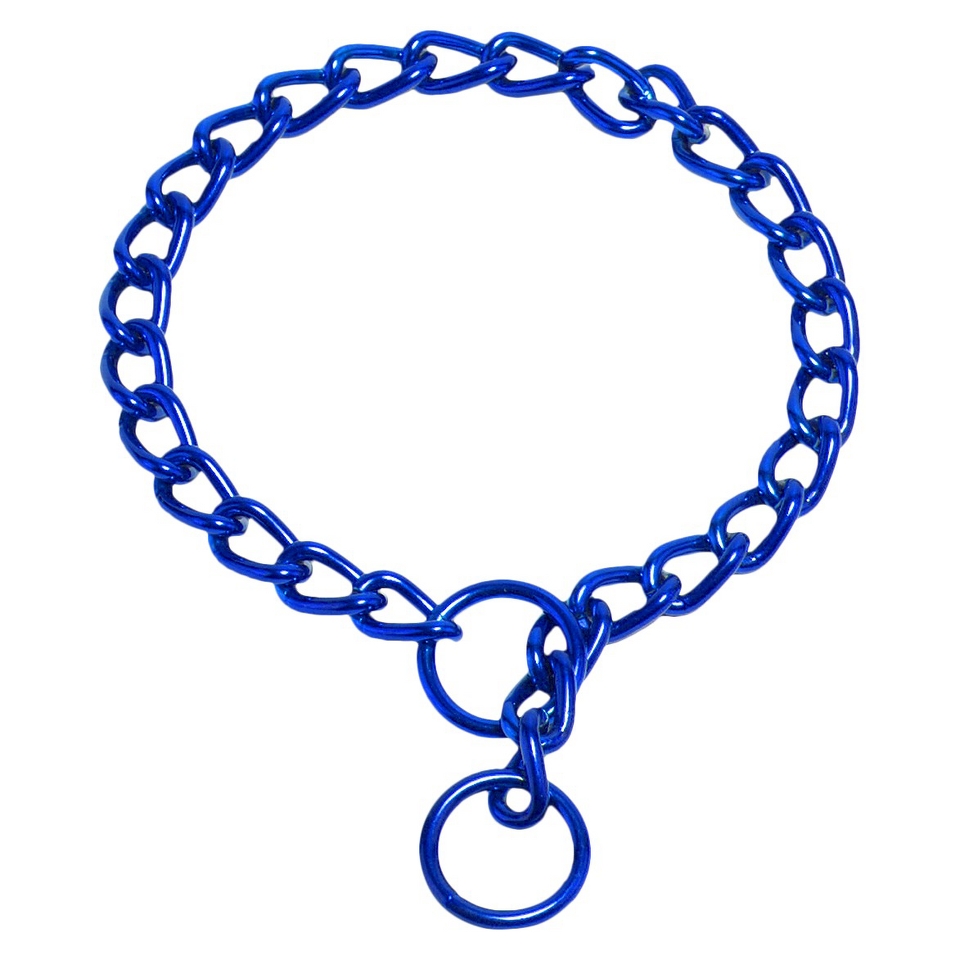 Platinum Pets Coated Chain Training Collar   Blue (20 x 4mm)