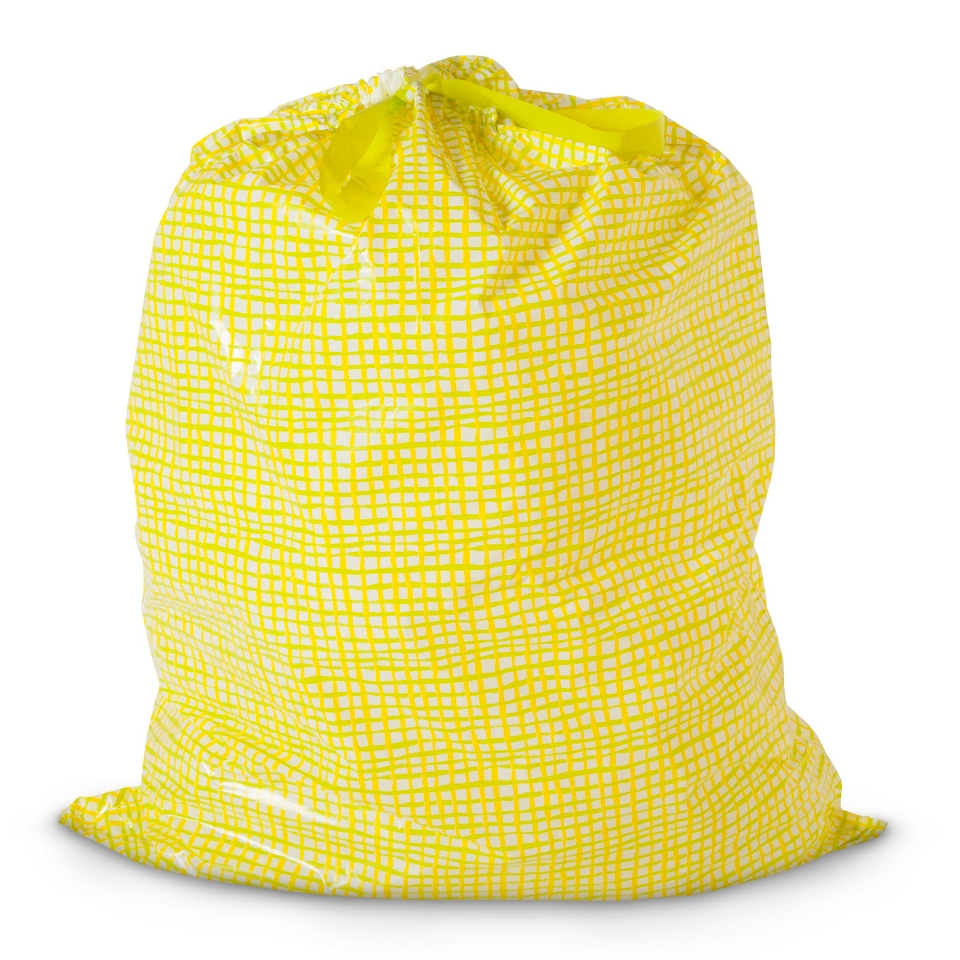 Oh Joy Green and Yellow Gingham Patterned Trash Bag 4ct