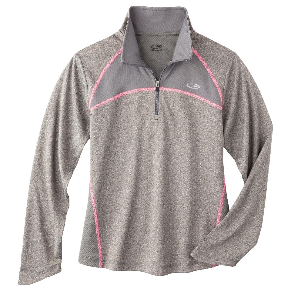 C9 by Champion Girls Advanced 1/4 Zip   L Hardware Gray