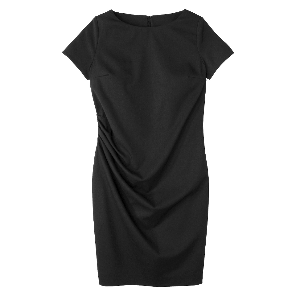 Merona Womens Twill Ruched Dress   Black   2