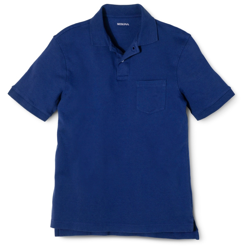 Mens Classic Fit Pocket Polo Durango Blue M