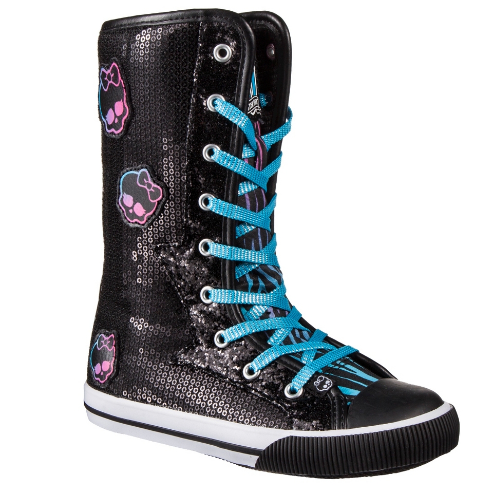 Girls Monster High Sequin Fashion Boot   Black 11