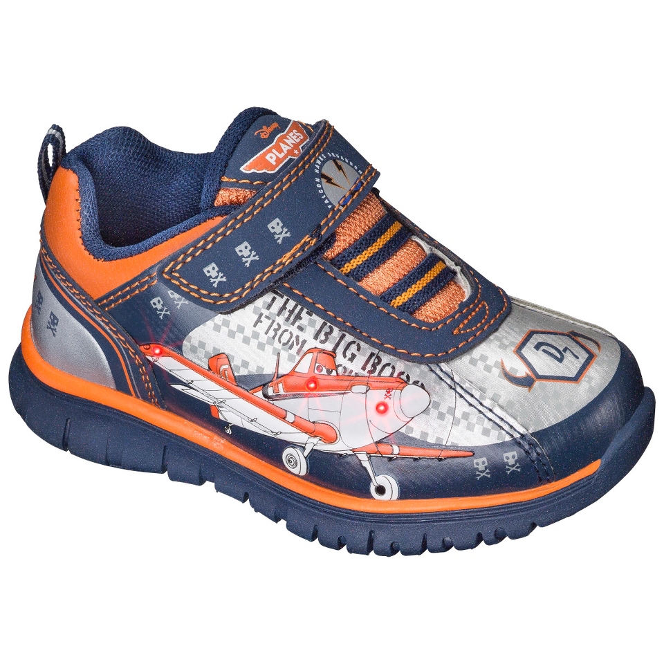 Toddler Boys Planes Light Up Sneaker   Navy 12