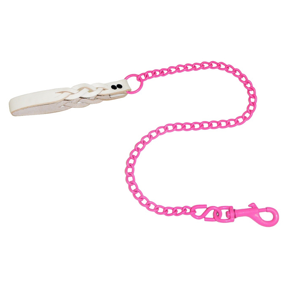 Platinum Pets Stainless Steel Coated No Bite Short Chain Leash with Genuine