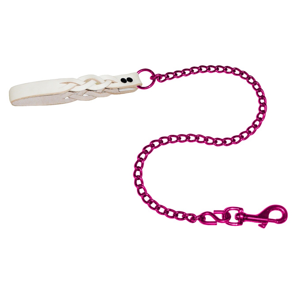 Platinum Pets Stainless Steel Coated No Bite Short Chain Leash with Genuine