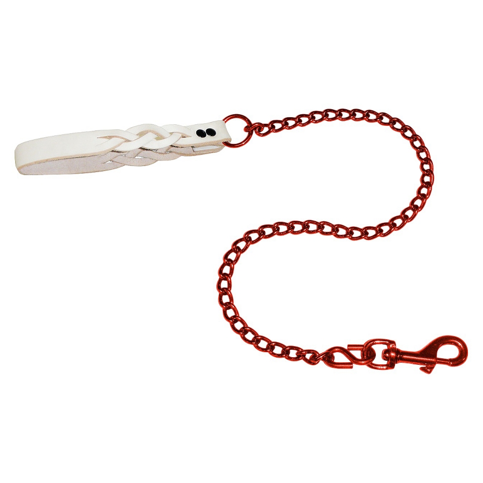 Platinum Pets Stainless Steel Coated No Bite Short Chain Leash with Genuine