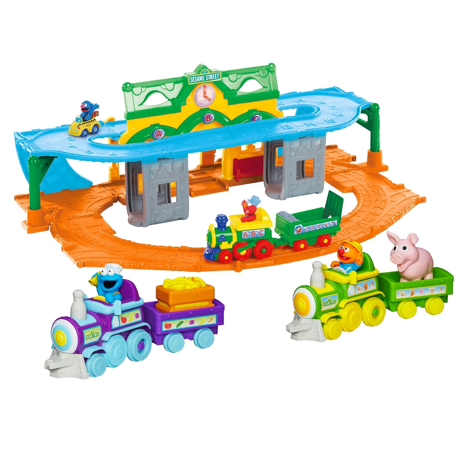 Playskool Sesame Street Elmo Junction Train Set Bundle