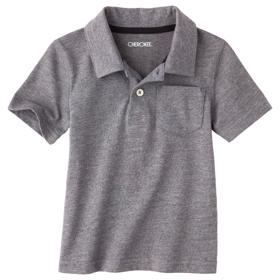 Cherokee Infant Toddler Boys Short Sleeve Polo   Grey 18 M