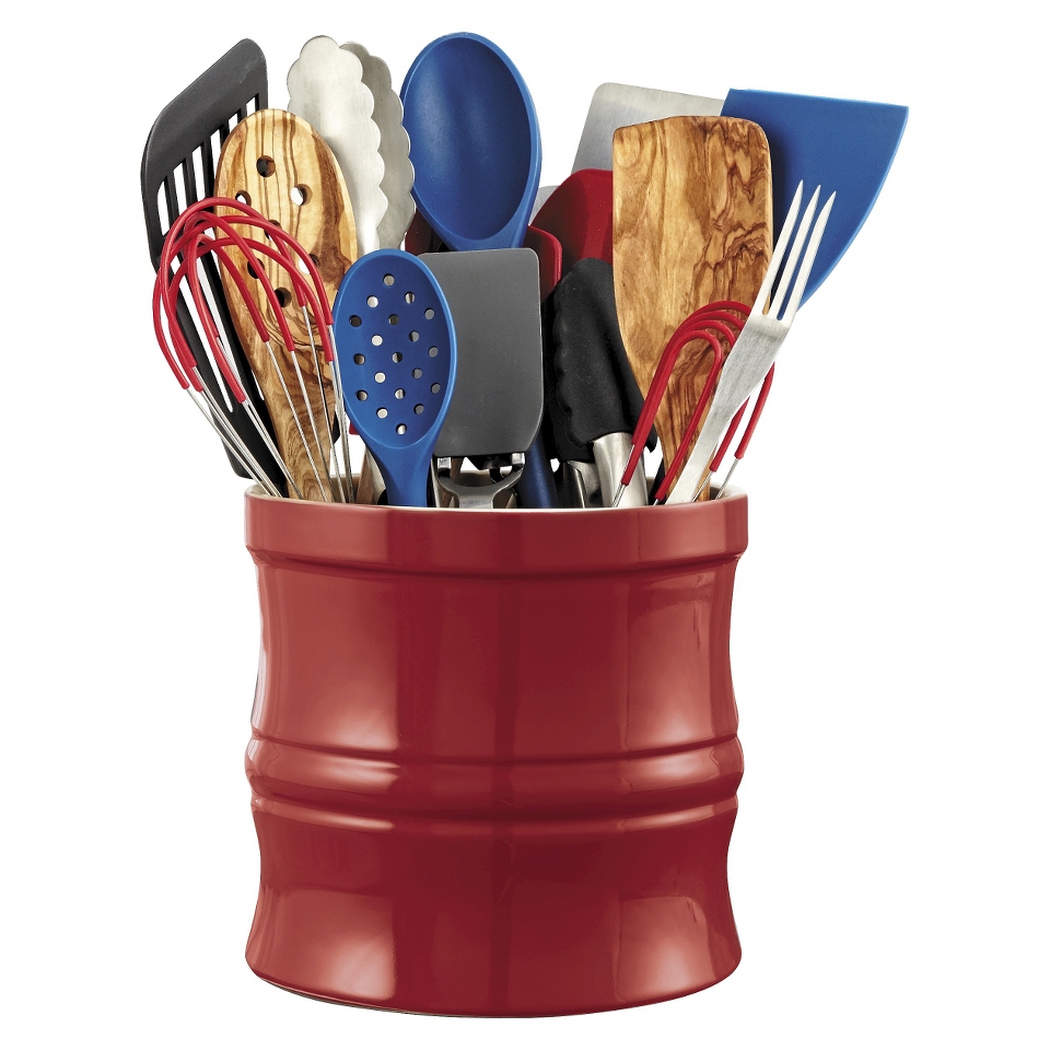 CHEFS Kitchen Tool Crock, Red